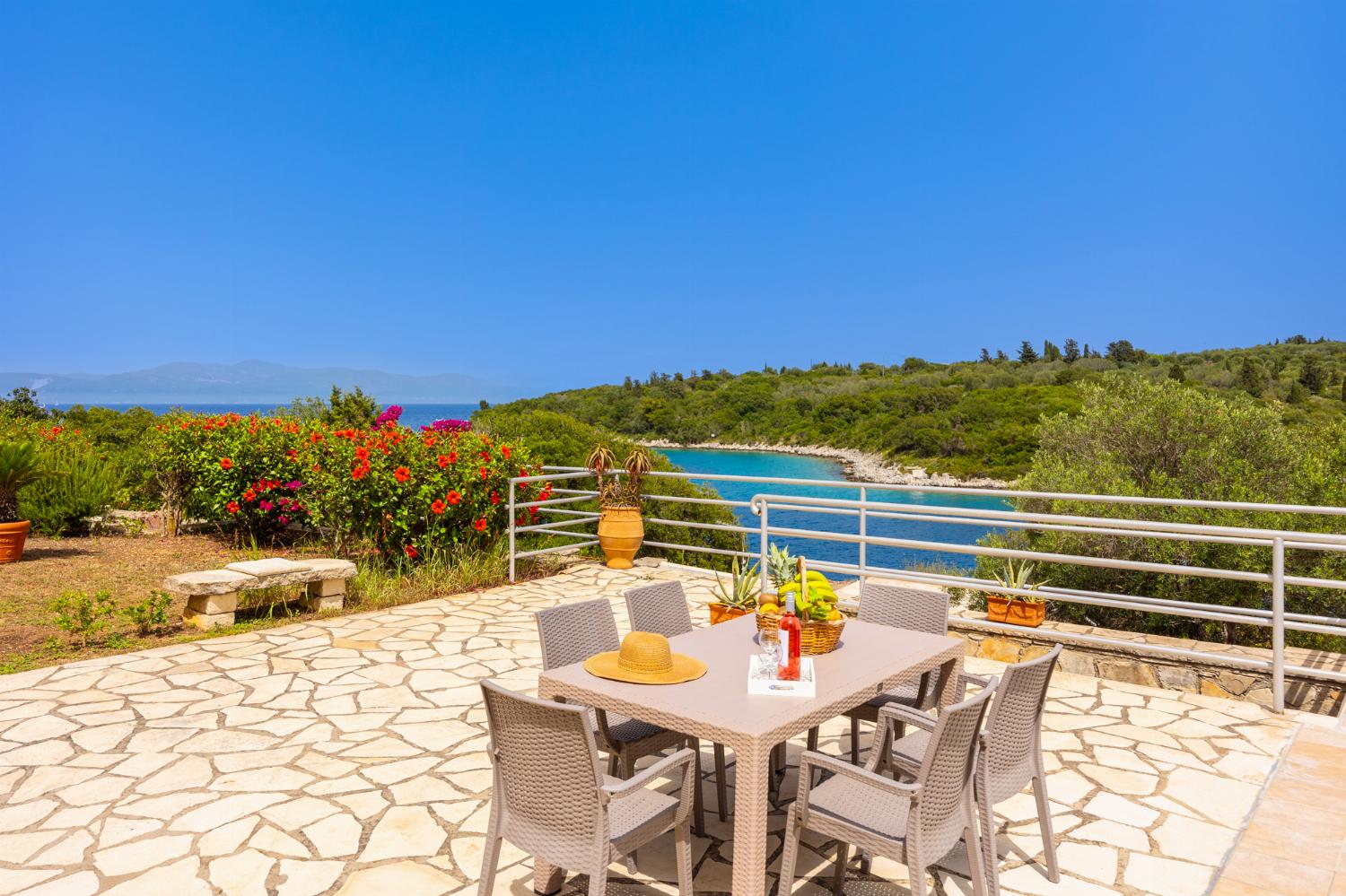 Terrace area with panoramic sea views