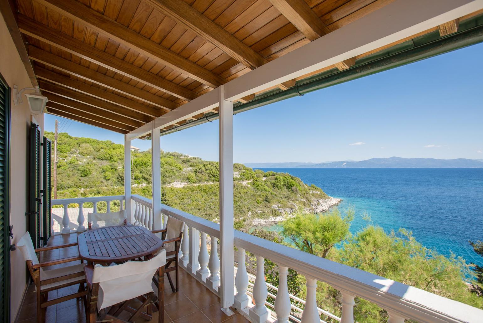 Balcony with sea views