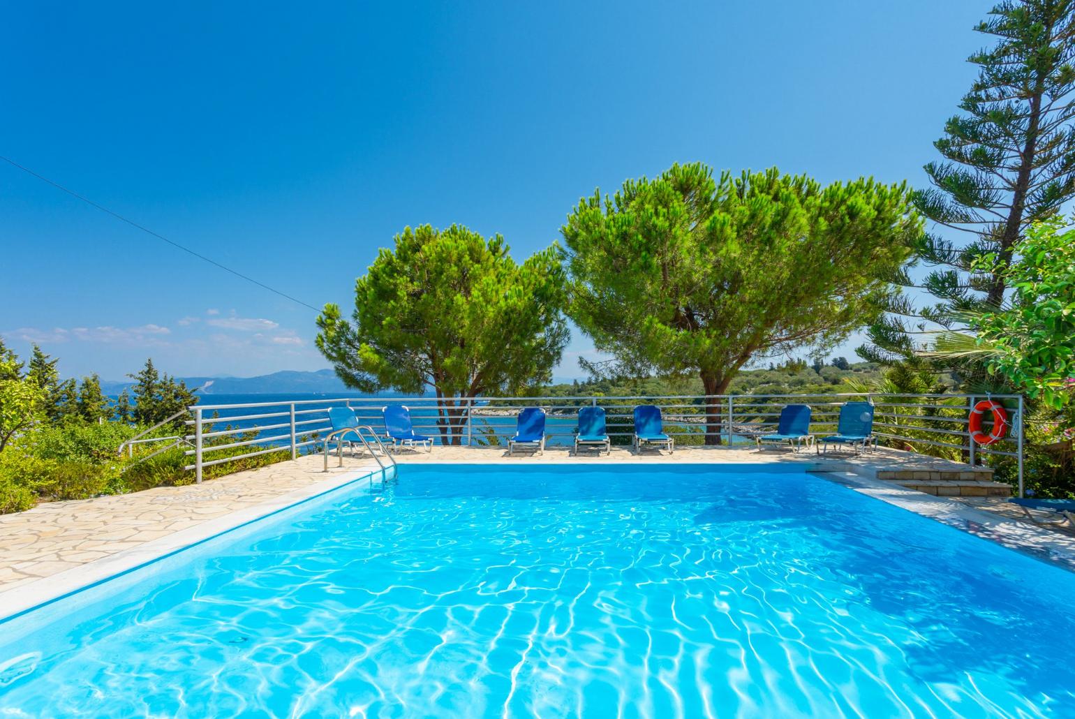 Shared pool with panoramic sea views