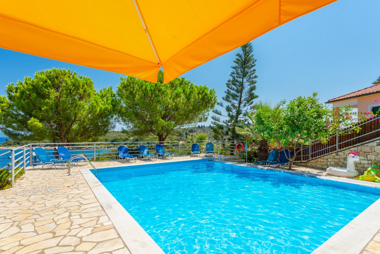 Shared pool with panoramic sea views