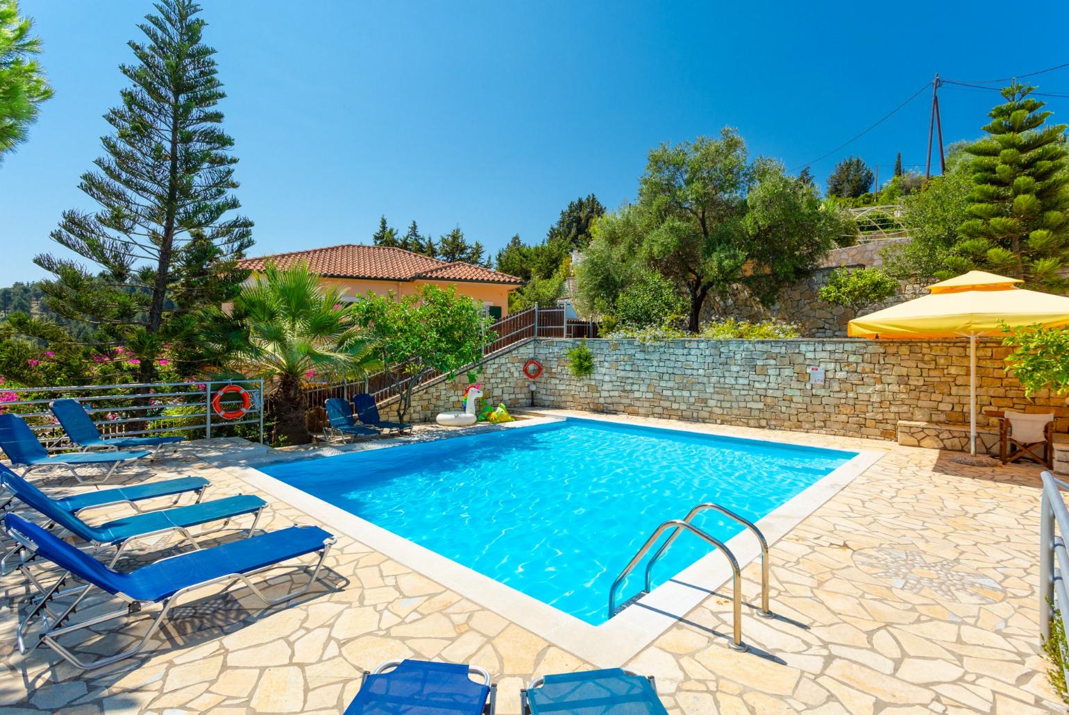 Shared pool with panoramic sea views