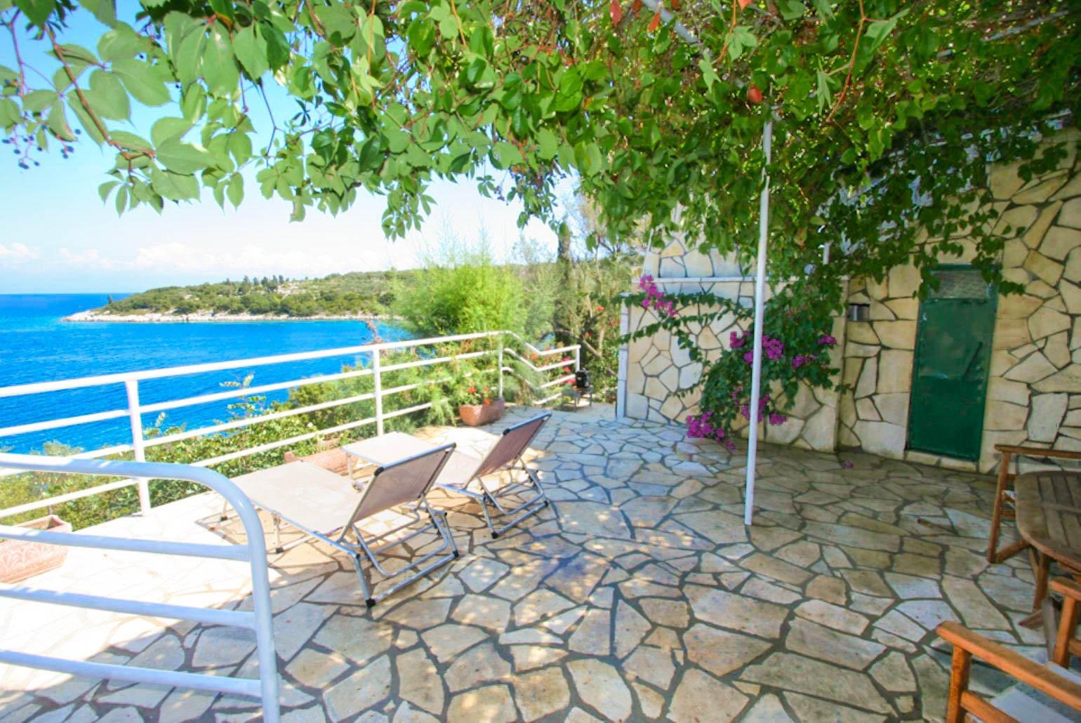 Private terrace area with sea views