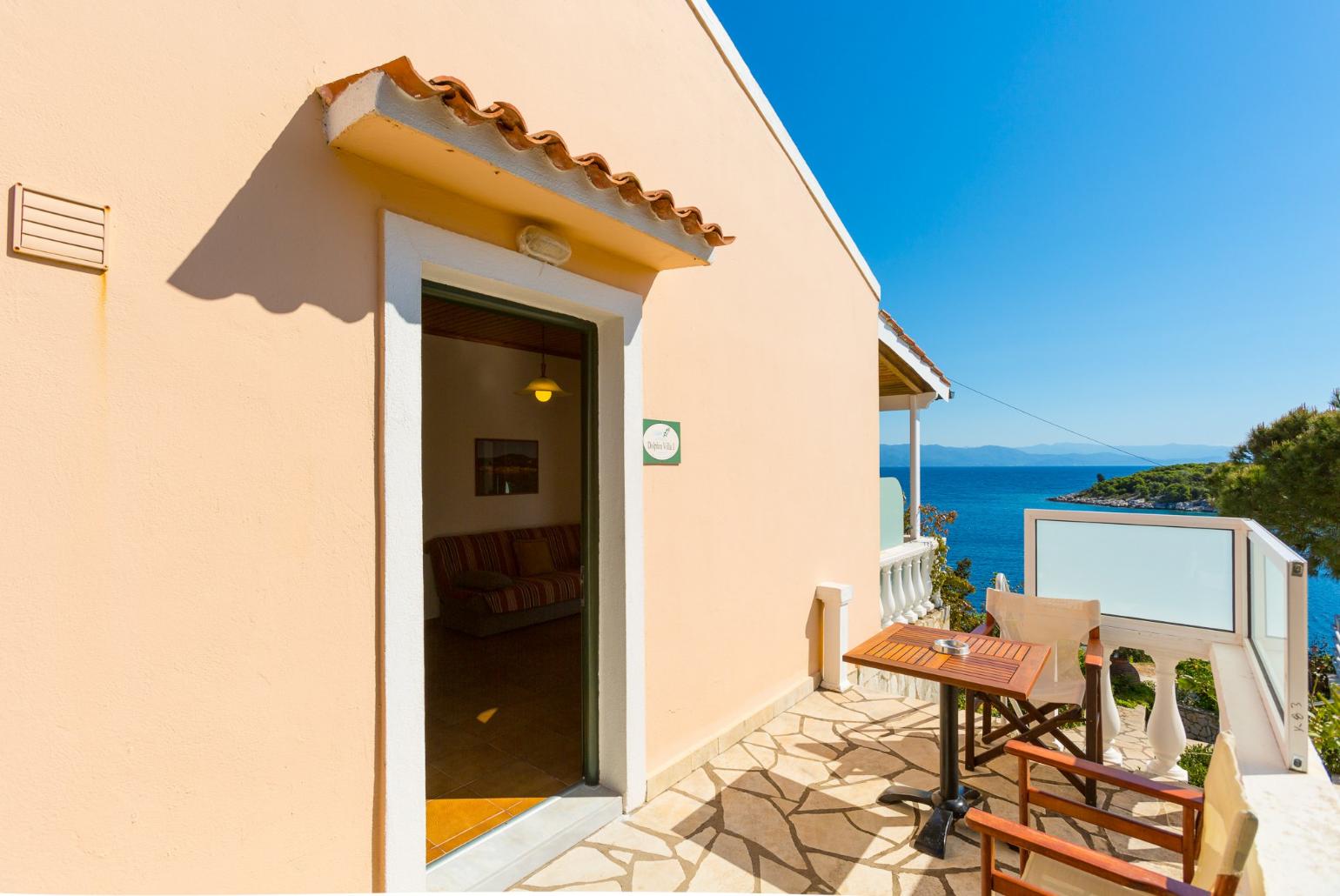 Terrace area with sea views