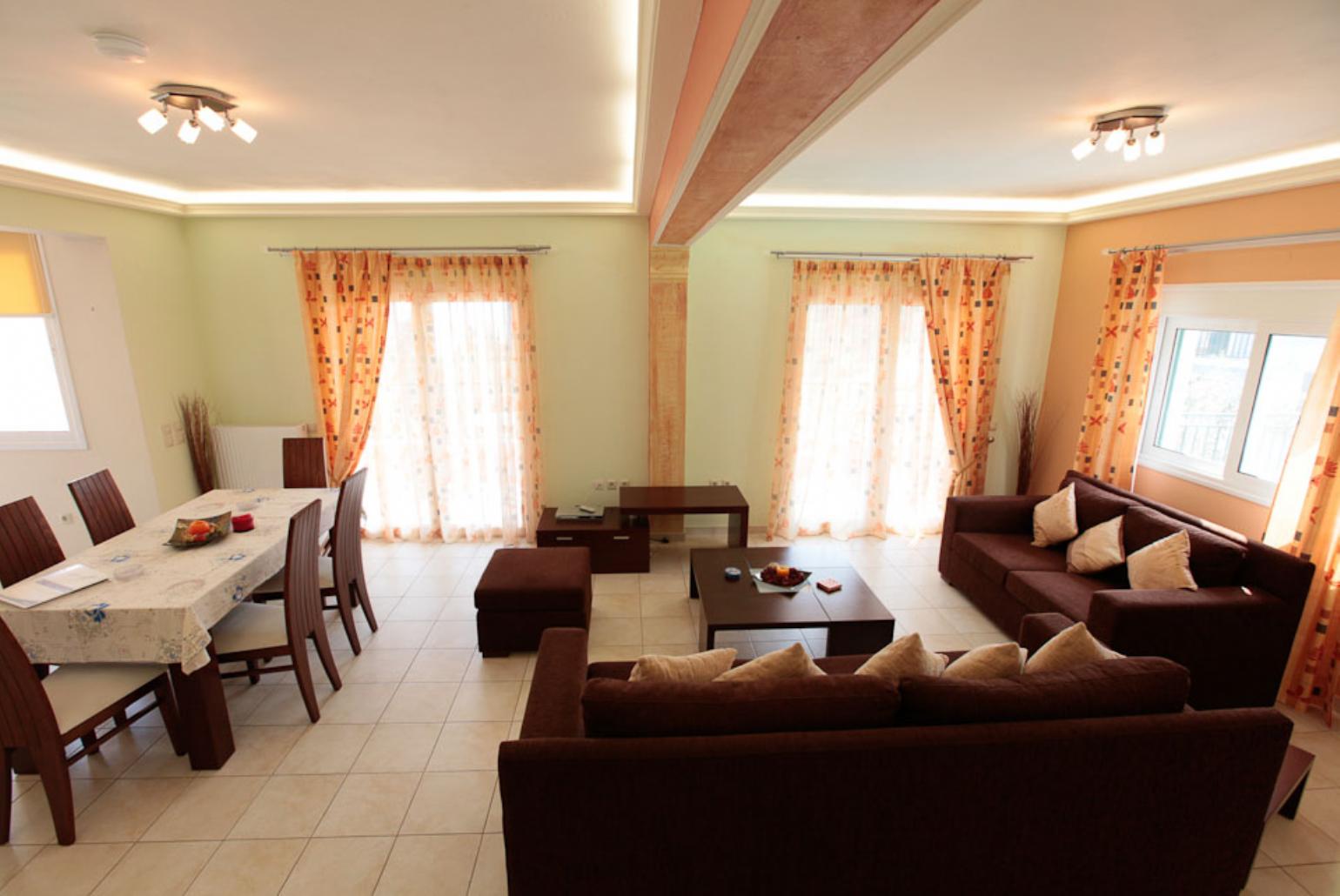 Open plan living/dining area with WiFi,  TV and DVD player