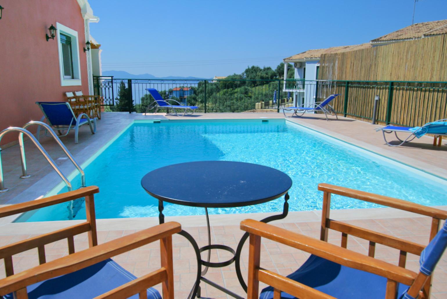 Private pool with terrace area