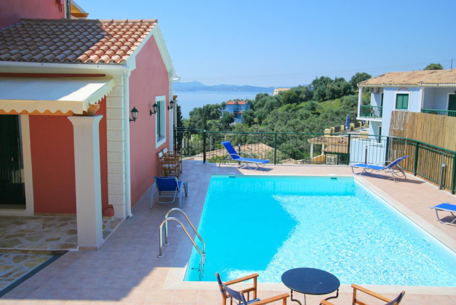 Private pool with terrace area