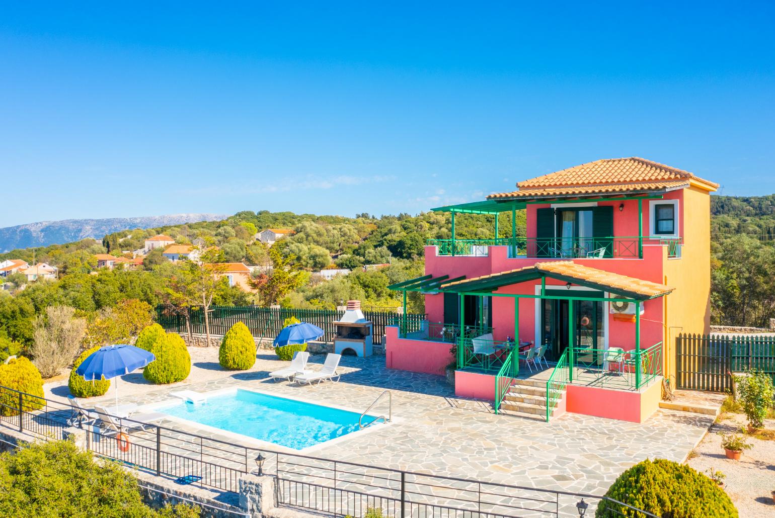 Beautiful villa with private pool, terrace, and garden with panoramic sea views