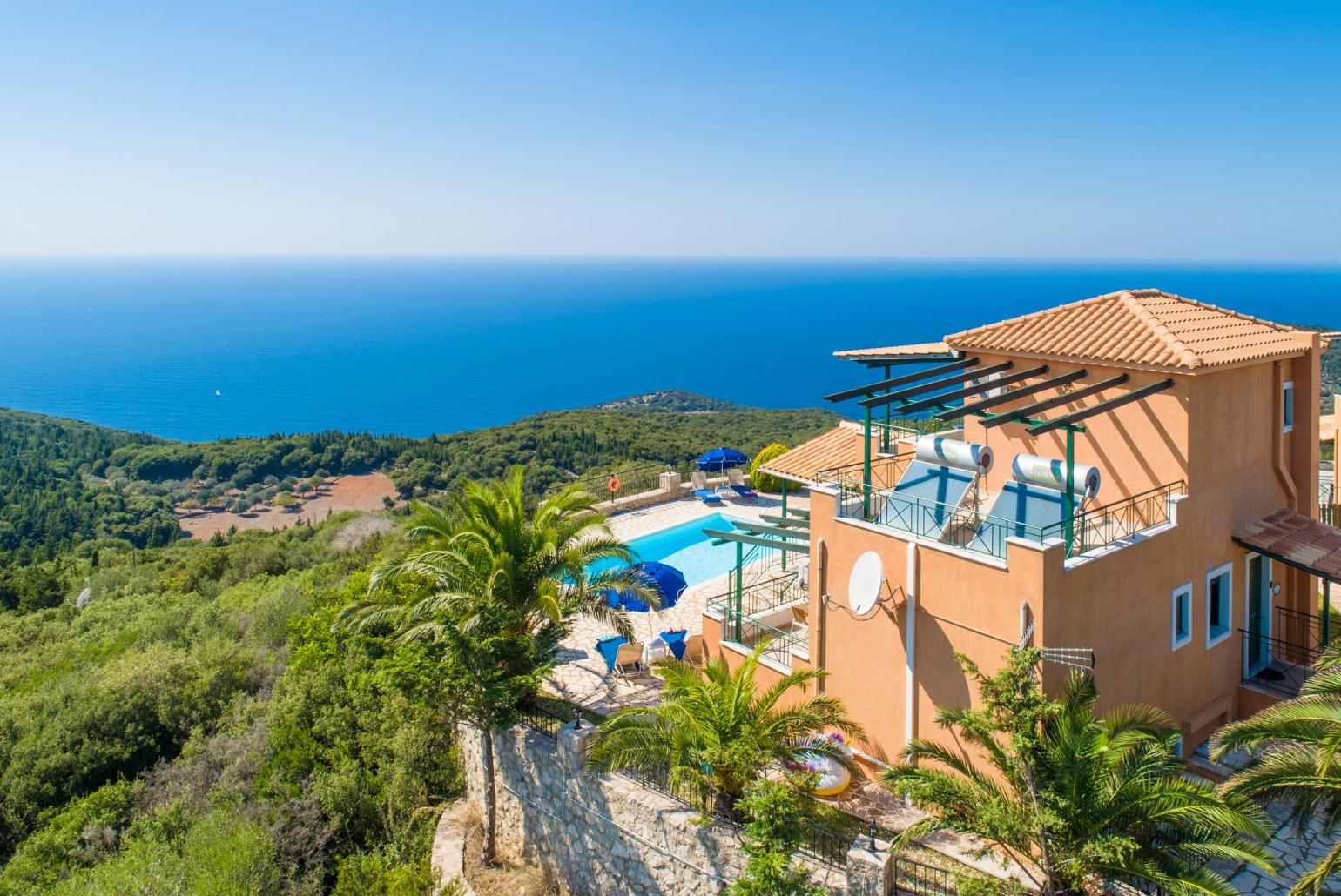 Beautiful villa with private pool, terrace, and panoramic sea views