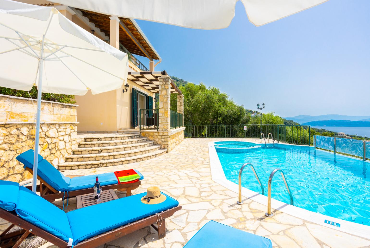 Beautiful villa with private infinity pool and terrace with panoramic sea views