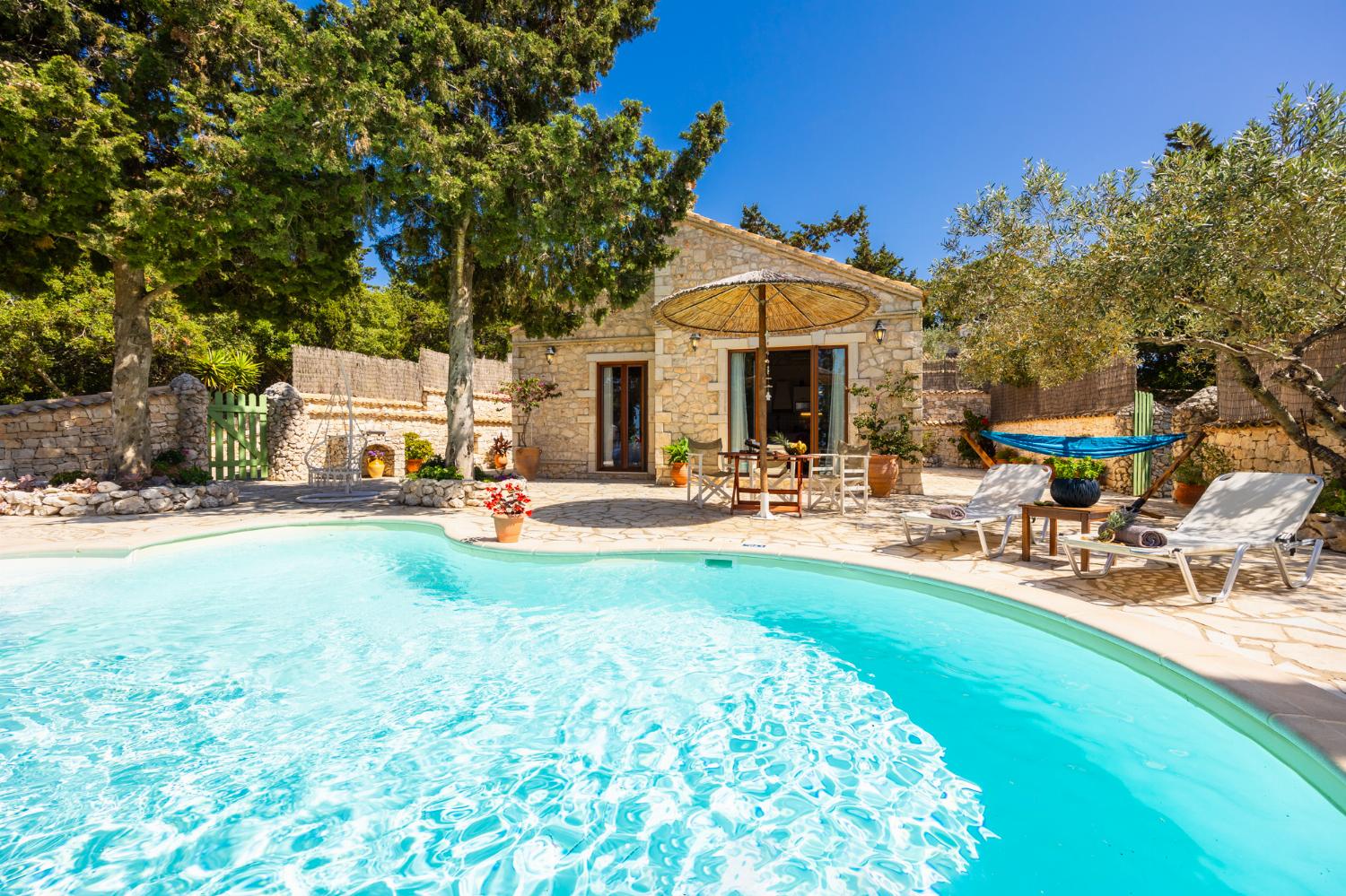,Beautiful villa with private pool and terrace with sea views
