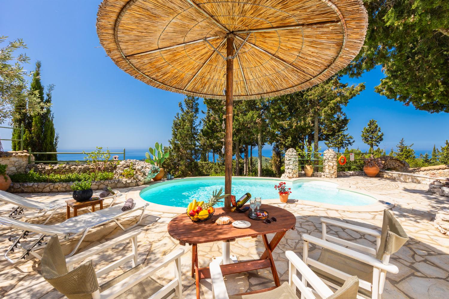 Terrace area with sea views