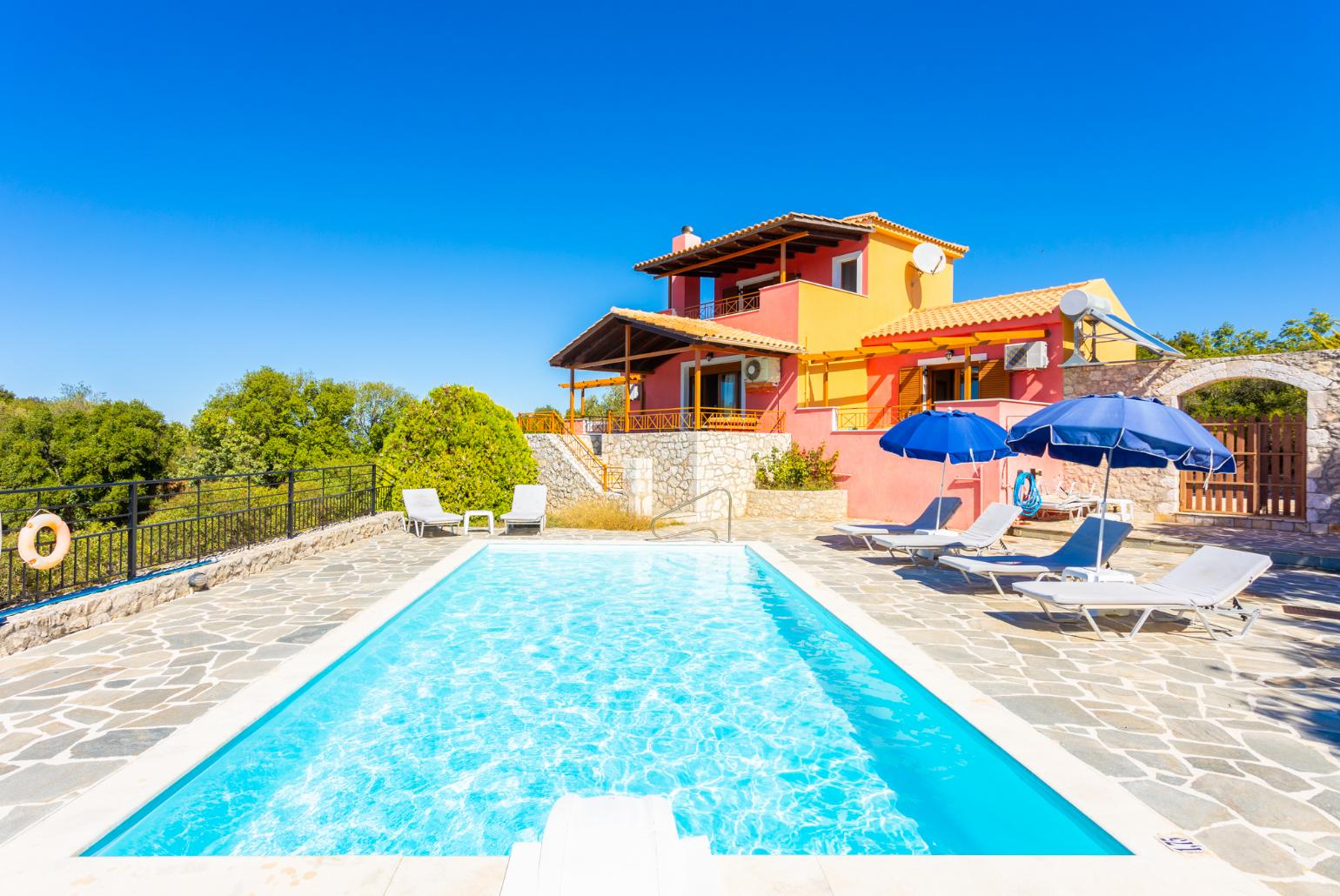 Beautiful villa with private pool and terrace with panoramic sea views