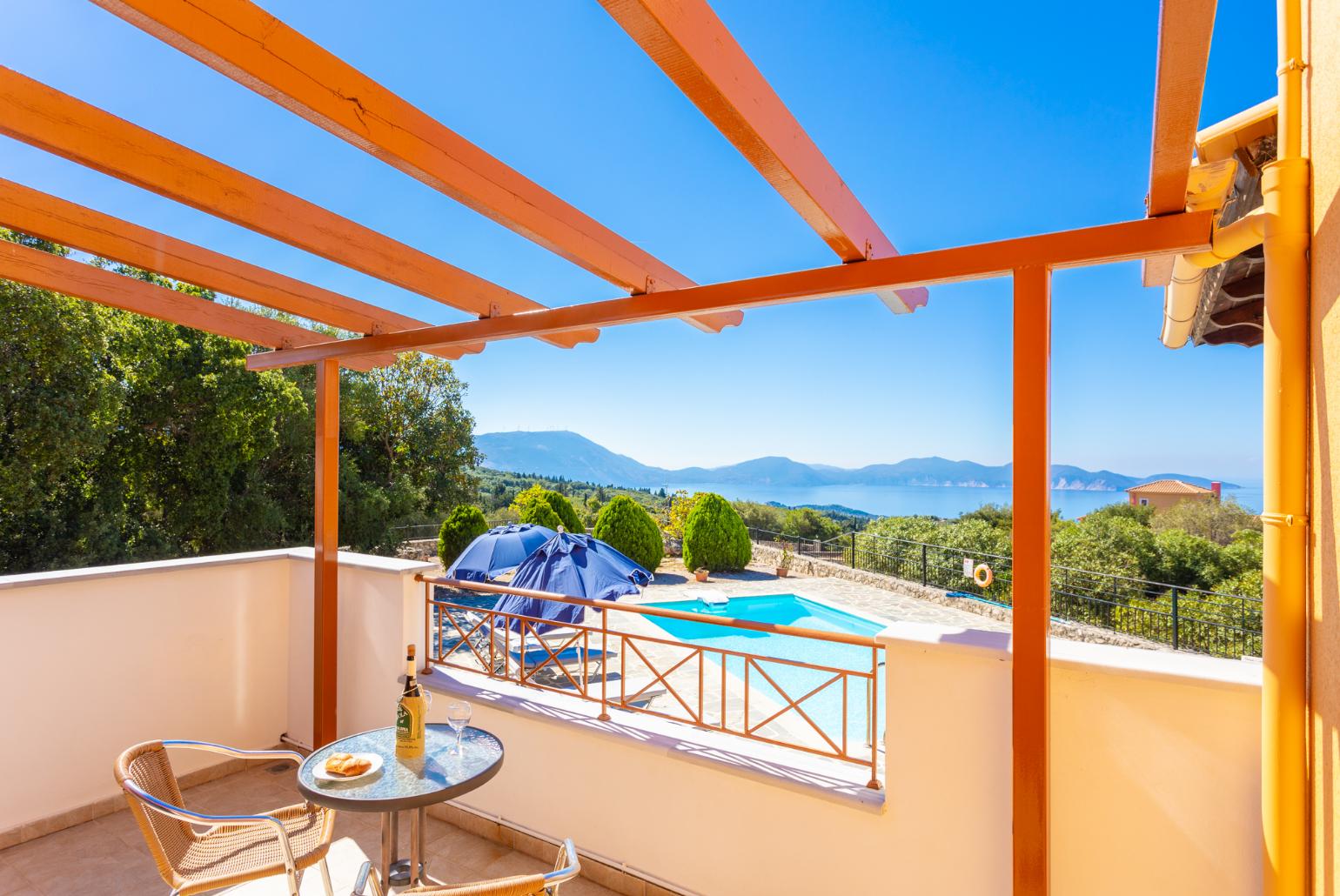 Terrace area with sea views